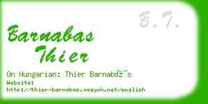 barnabas thier business card